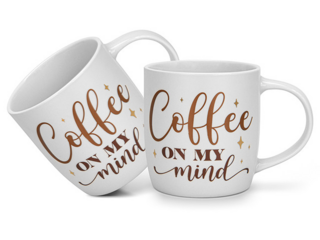 3713 FISSMAN Набор из 2-х кружек 310 мл COFFEE ON MY MIND (фарфор)