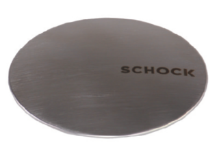 Декоративная заглушка для слива 3 1/2 (круглая с логотипом Schock) хром