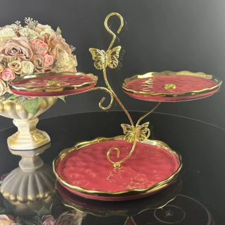 Трехъярусная этажерка Lenardi, серия MULTICOLOR, в подарочной упаковке, фарфор, арт.106-255