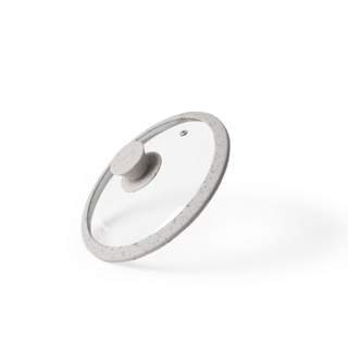 9995 FISSMAN Крышка ARCADES 20см с силиконовым ободком, цвет СВЕТЛО-СЕРЫЙ (стекло)