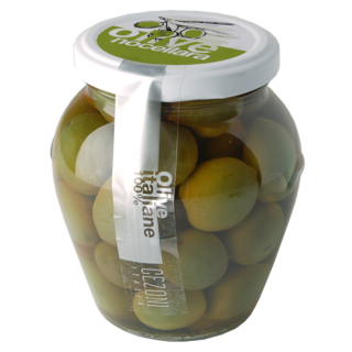 Оливки CEZONI зеленые с косточкой Ночеллара, 290 г