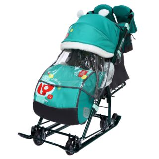 Санки Ника Детям 7-6 Лисичка изумруд 1/2 НД7-6