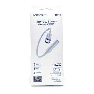 Аудио-переходник BOROFONE BV13 Type-C - 3.5 мм (белый)
