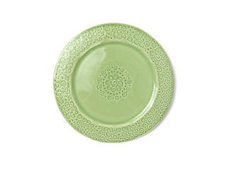 6344 FISSMAN Тарелка Lykke 21,8х21,8х1,8см, цвет Зеленый (керамика)