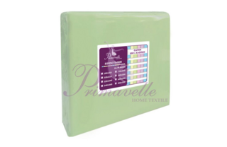 Простыня из однотонного сатина светло-зеленый, размер 215х220