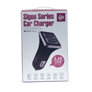 АЗУ с 2 USB выходами WK Sigee Series ток зарядки 3,1А WP-C19 (черное)