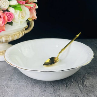 Салатник Lenardi, серия MARIA GOLD, 27 см, в подарочной упаковке, фарфор, арт.226-181