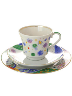 Комплект чайный из 3-х предметов Банкетная Карнавал, Императорский фарфоровый завод