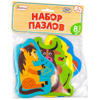 Набор пазлов Животные, развивающая игрушка для детей, арт. ПЗЛ4003