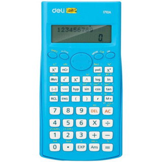 Калькулятор научный Deli E1710A 10+2-разрядный 240 функций 162x84x19 мм (синий, подходит для ЕГЭ)