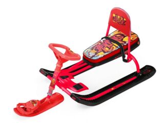 Снегокат "Тимка спорт 4-1" с графити на красном( красный лак каркас) 1/1 ТС4-1/GR