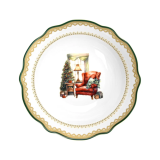 13757 FISSMAN Салатник CHRISTMAS EVE 23,5x6,5см (фарфор)