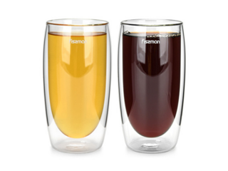 6447 FISSMAN Набор FRAPPE из 2-х стаканов с двойными стенками 350мл (стекло)