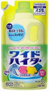 Щадящий кислородный отбеливатель KAO Wide Haiter для белого и цветного белья, мягкая упаковка, 720мл