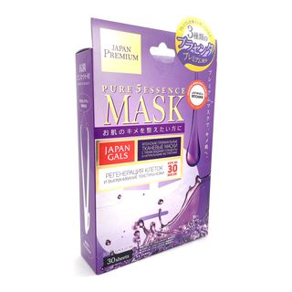 Маски для лица Japan Gals Pure5 Essence Premium c тремя видами плаценты, 30 шт