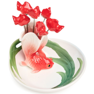 БЛЮДО LEFARD "ЗОЛОТАЯ РЫБКА" 11*12*8 СМ, 6 ВИЛОЧЕК