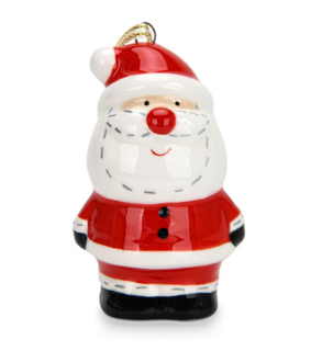 0420 FISSMAN Новогодняя елочная игрушка Санта 4х6см (доломит)