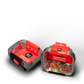 Алюминиевые поддоны 800 Degrees Foil Pans S-size, 10 шт. Лотки-поддоны из пищевой алюминиевой фольги для запекания, грилинга и барбекю.