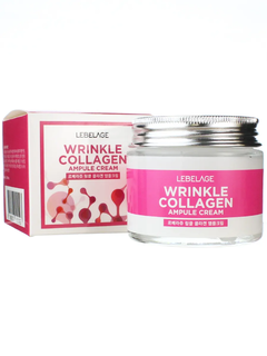 Крем для лица антивозрастной LEBELAGE Ampule Cream Wrinkle Collagen ампульный с коллагеном, 70 мл