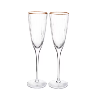 19077 FISSMAN Набор бокалов для шампанского 280мл / 2шт (стекло)