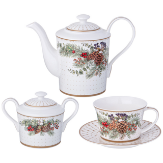 ЧАЙНЫЙ СЕРВИЗ LEFARD "CELEBRATION" НА 6 ПЕР. 14 ПР. 850/350/250 МЛ