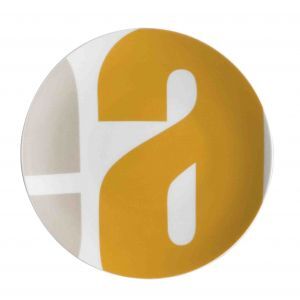 MODULO TEXTO - Тарелка десертная 20 см желтая фарфор (dessert plate)