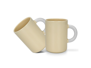 3746 FISSMAN Набор из 2-х кружек 540 мл YELLOW (фарфор)