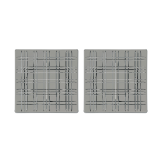 NACHTMANN SQUARE - Набор 2 предмета блюдо квадратное 21 см серое бессвинцовый хрусталь