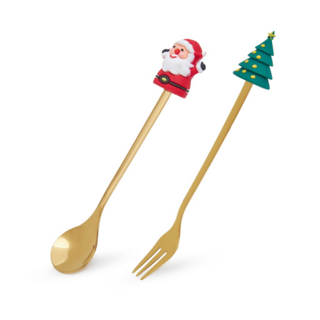 3066 FISSMAN Набор 2 пр. Xmas столовые приборы (нерж.сталь)