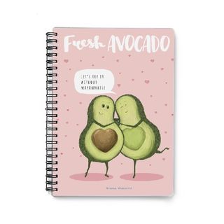 Тетрадь общая на спирали в точку А5, Bruno Visconti Avocado Love, 60 листов