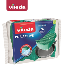 Губка Vileda ПУР-Актив для посуды, 2 шт.