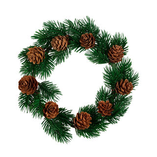 Декоративный венок Blumentag WDD-06 "Венок с шишками", 18 см