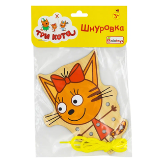 Шнуровка Карамелька (Три кота), развивающая игрушка для детей, арт. ШН37