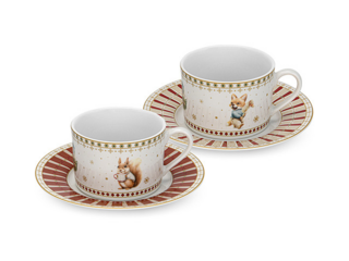 13747 FISSMAN Набор из 2 чашек MIRACLE 220 мл с блюдцами (фарфор)