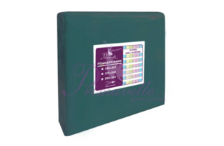 Пододеяльник из однотонного сатина темно-бирюзовый на молнии, размер 175x210