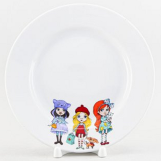 Тарелка мелкая Дулевский фарфор 200 мм форма Гладкий край рисунок Девочки