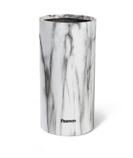 12873 FISSMAN Подставка для кухонных ножей 10x22см круглая, цвет МРАМОР (пластик)