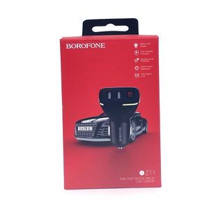 АЗУ BOROFONE BZ11 Speed Map 2xUSB, 2.1A, LED дисплей (черный)
