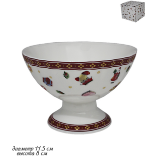 Креманка Lenardi Новогодний в подарочной упаковке, фарфор (11,5*8 см), арт. 105-600