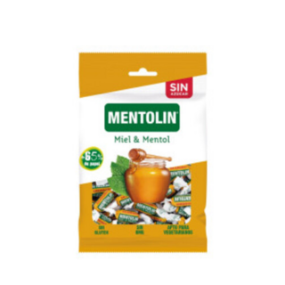 Леденцы без сахара с медом и ментолом с подсластителем MENTOLIN MIEL MENTOL, 100гр