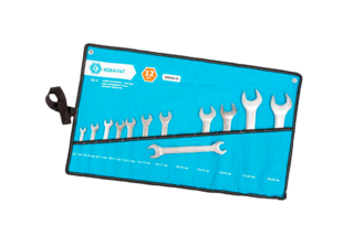 Набор ключей рожковых КОБАЛЬТ 12 шт. 6x7,8x10,9x11,10x12,12x13,14x15,16x17,18x19,20x22,22x24,27x30,30x32 мм