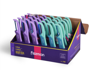 7305 FISSMAN Нож для чистки овощей P-форма 16см с двумя лезвиями (нерж.сталь)