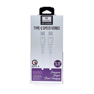 USB-C кабель Earldom EC-070C 18W PD to USB-C 1 метр (черный)