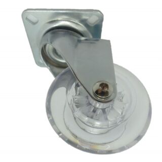 SCP 38 ПР Колесо прозрачный полиуретан поворотное 63 мм