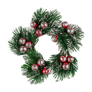 Декоративный венок Blumentag WDD-07 "Венок с ягодами", 12 см