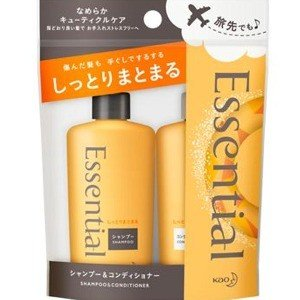 Шампунь + кондиционер "Essential" для сухих и повреждённых волос разглаживающий кутикулу "Увлажнение" 45 мл х 2 шт., мини-набор