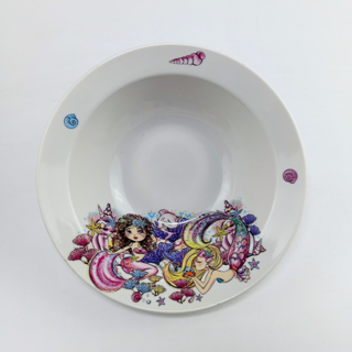 Тарелка глубокая Дулевский фарфор 200 мм форма Гладкий край рисунок  Русалочки