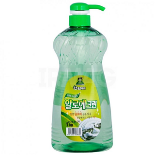 003630 "Sandokkaebi" Гель для мытья посуды «Алоэ Клин» 1 кг, флакон с дозатором 1/12