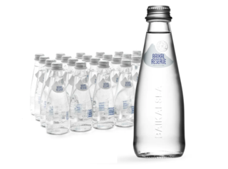 Минеральная вода "Байкал Резерв" (Baikal Reserve) лечебно-столовая, газированная 24 шт. по 0,25л, стекло,