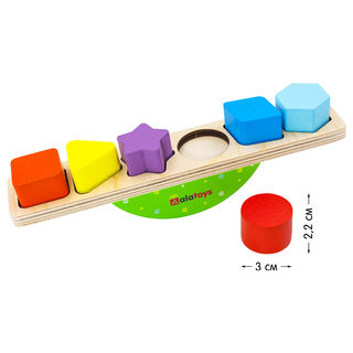 Балансир Геометрик, развивающая игрушка для детей, арт. БЛ07